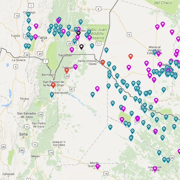 Mapa Inventario Estaciones Gran Chaco